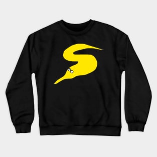 Yellow Squirmles Inspired Worm On A String Crewneck Sweatshirt